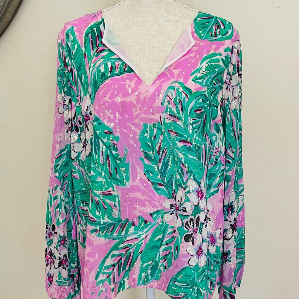 Lilly Pulitzer Elegant Long Sleeve Blouse